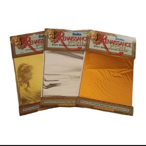 NWT Delta Renaissance Gold Foil Easy Leafing System 3 Packs-Gold, Silver, Copper